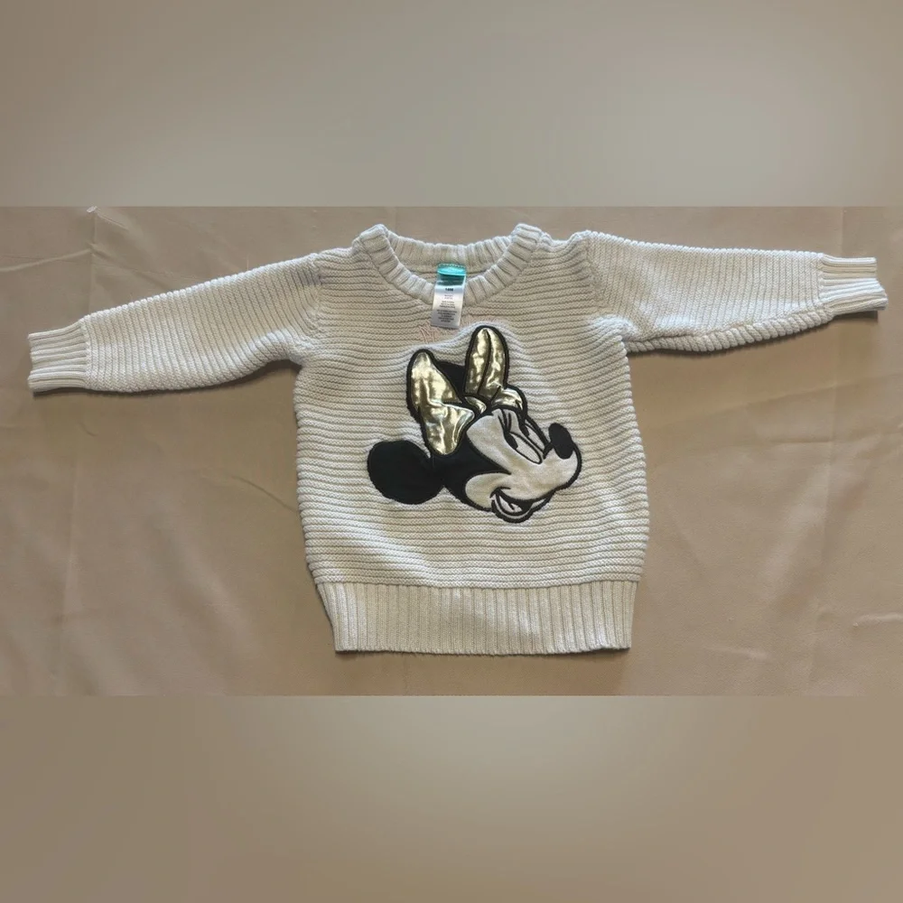 Disney Cream Ivory Sweater with Minnie Mouse‎